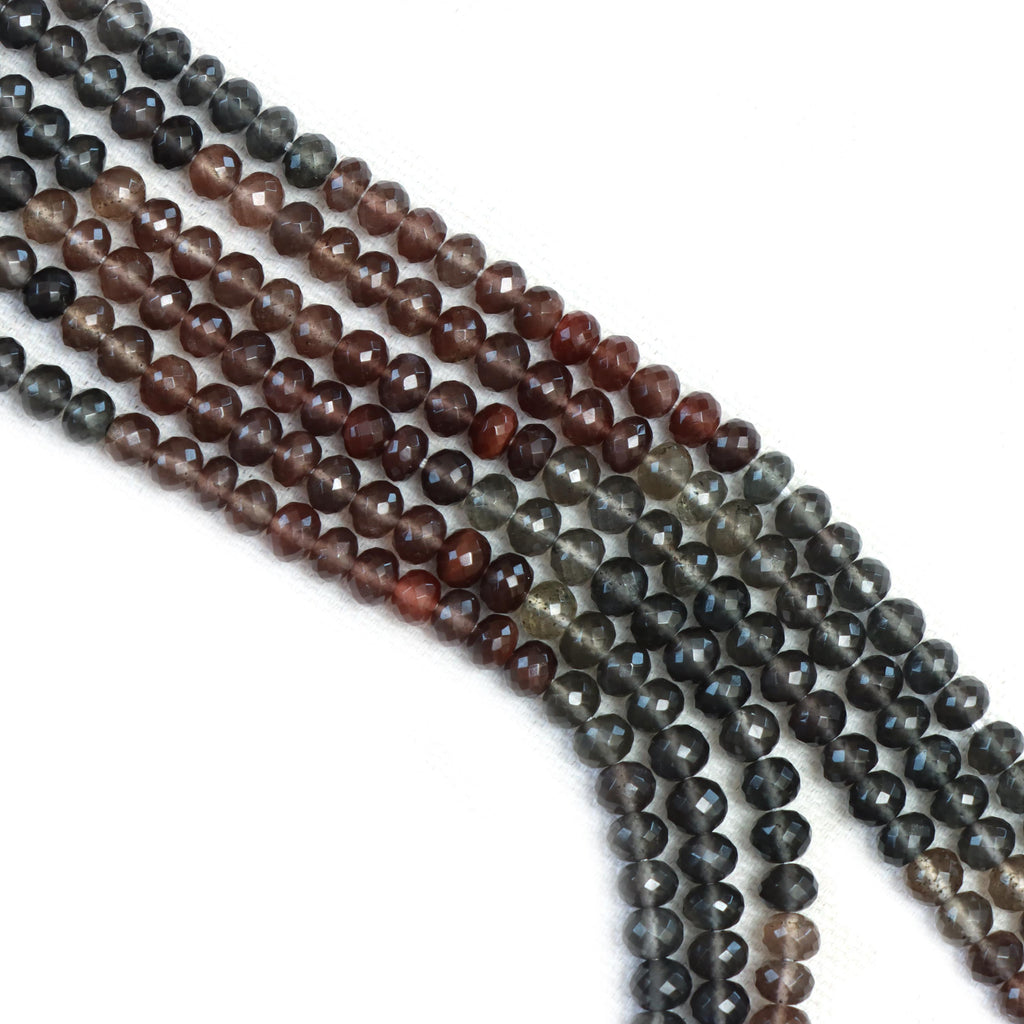 Cats Eye Scapolite Faceted Rondelle Beads, 4 mm To 5 mm, Cats Eye Scapolite Jewelry Making Beads, 16 Inches Full Strand