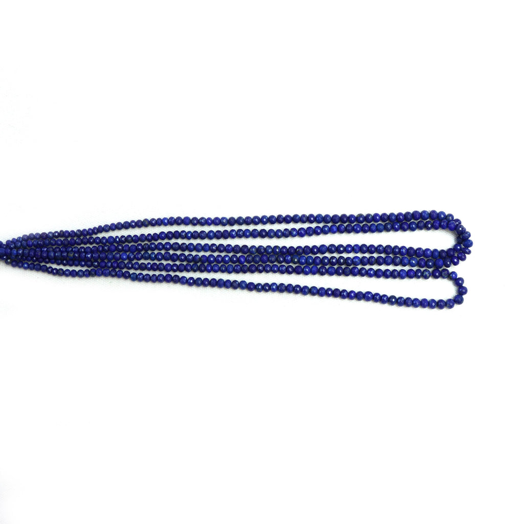 Lapis Faceted Rondelle Beads, 3 mm To 5 mm, Lapis Jewelry Making Beads, 16 Inches Full Strand