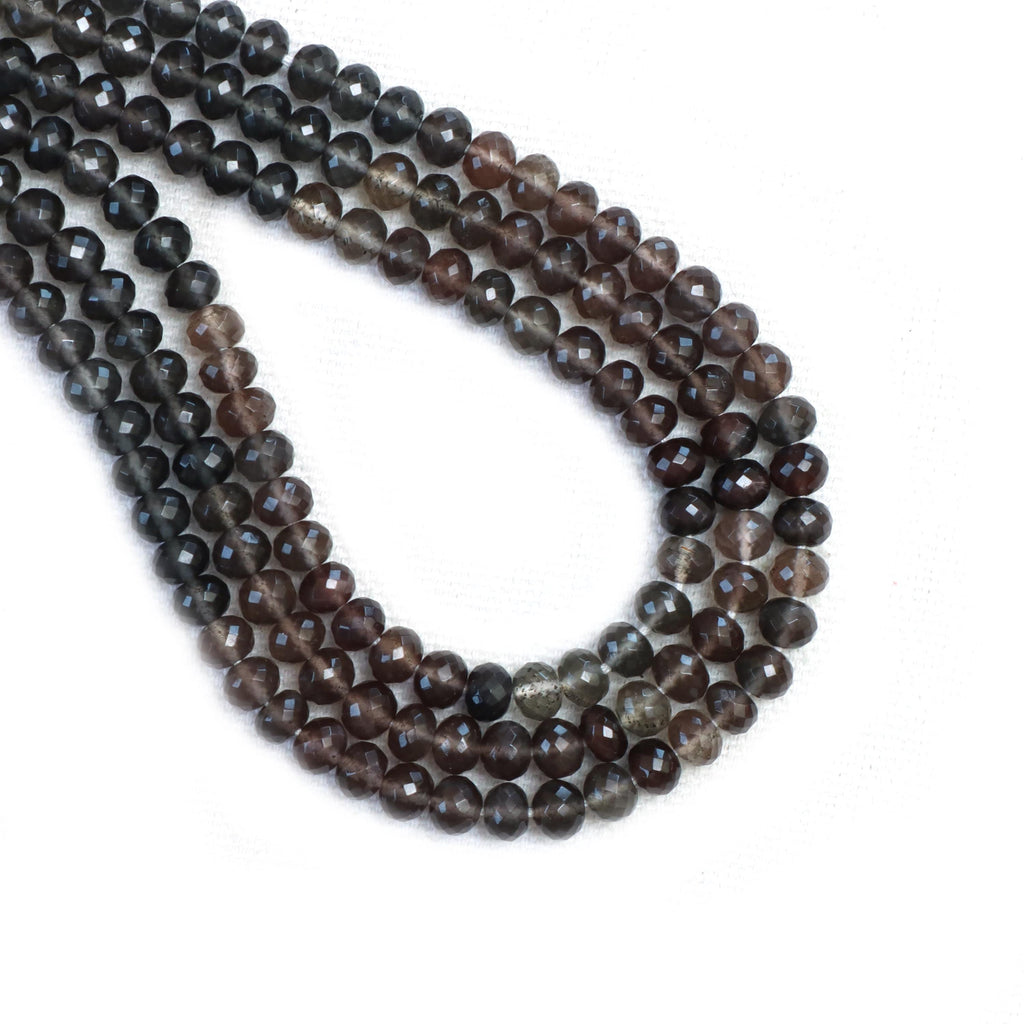 Cats Eye Scapolite Faceted Rondelle Beads, 4 mm To 5 mm, Cats Eye Scapolite Jewelry Making Beads, 16 Inches Full Strand