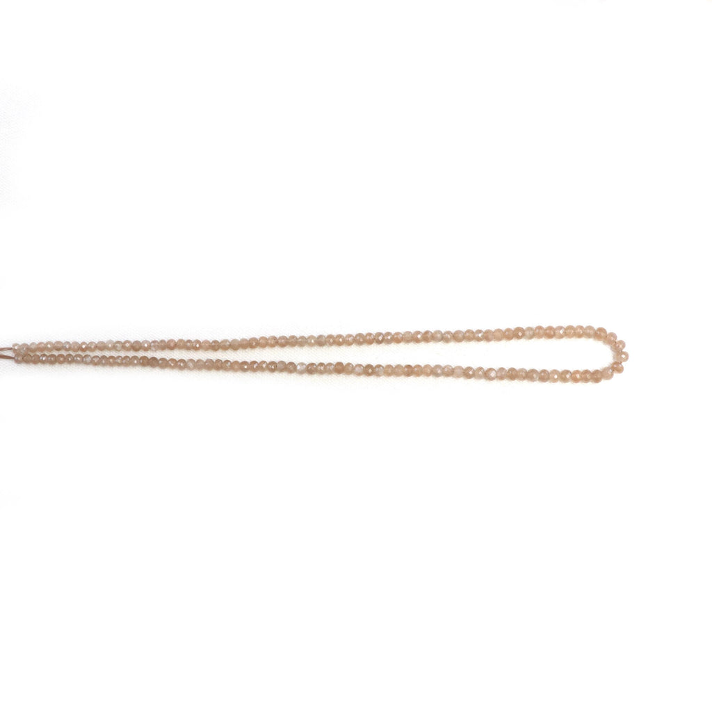 Coffee Moonstone Faceted Rondelle Beads, 3 mm To 5 mm, Coffee Moonstone Jewelry Making Beads, 16 Inches Full Strand