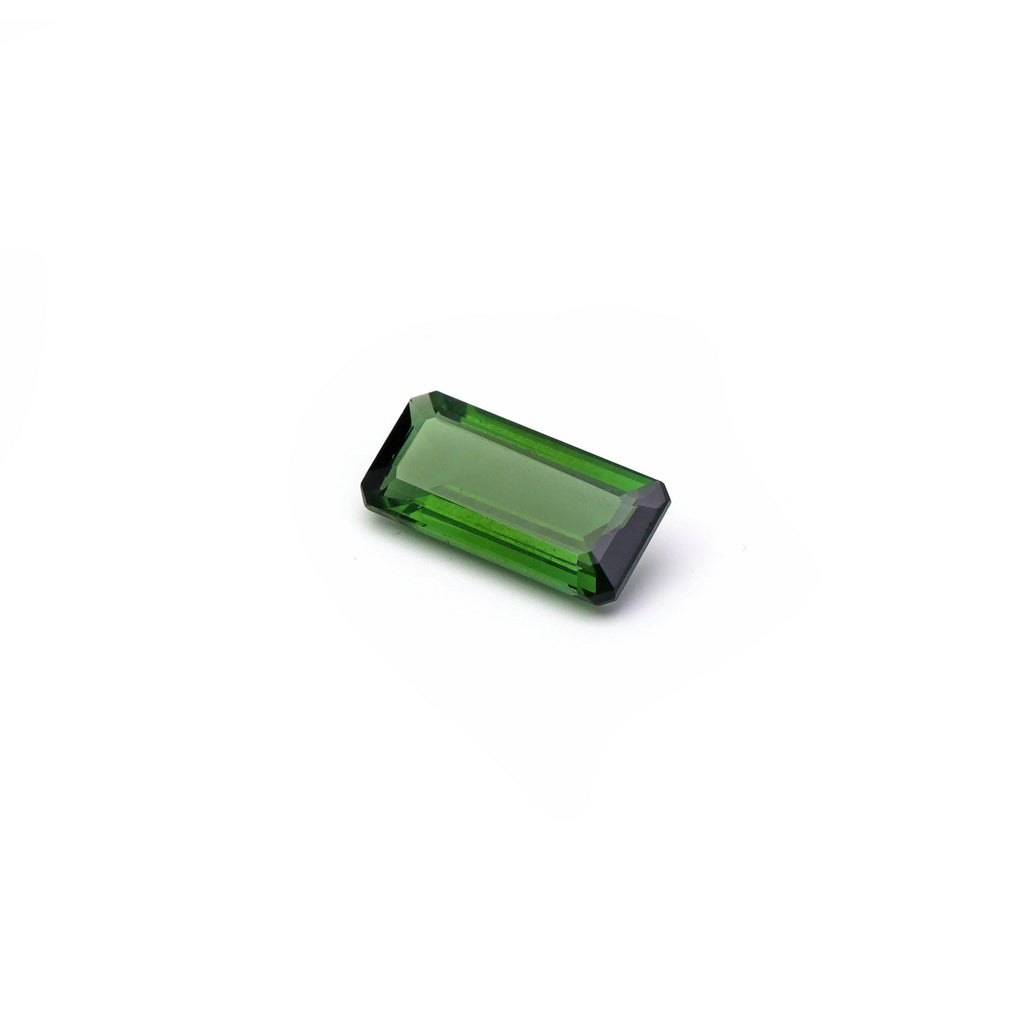 Natural Green Tourmaline Faceted Emerald Cut Loose Gemstone, Jewelry Making Gemstone, Green Tourmaline Cut Stone